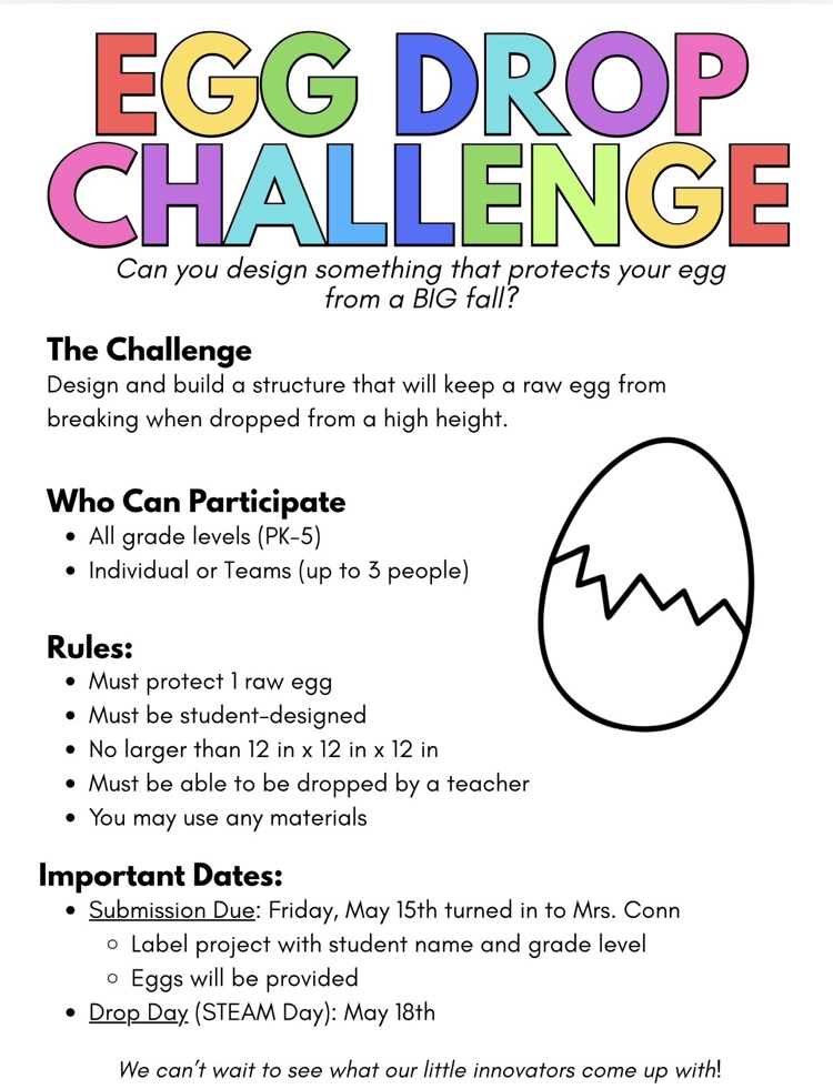 egg drop challenge poster