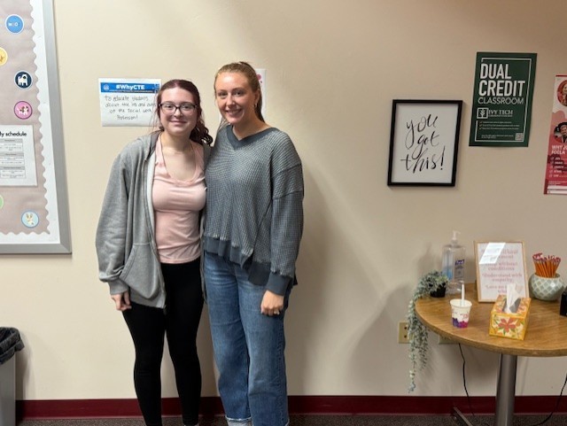 Kinley Shepard with Ms. Edwards