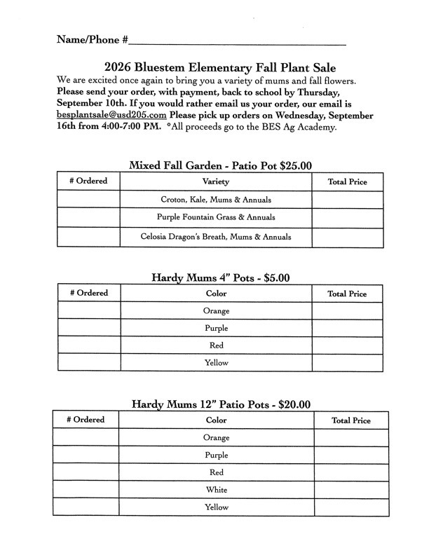 Plant Sale