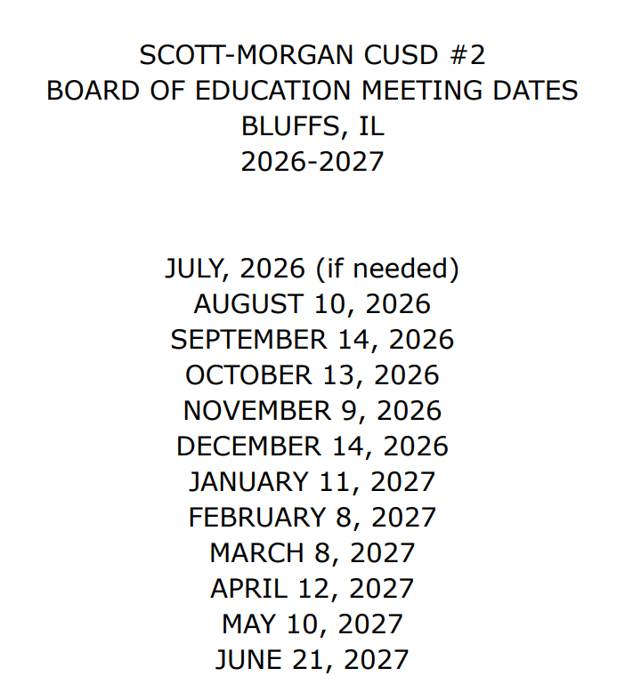 Board Meeting Dates