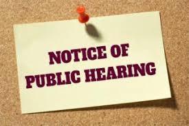 Notice of Public Hearing