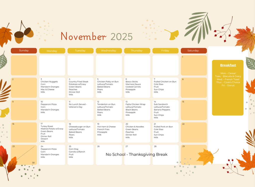 November Menu