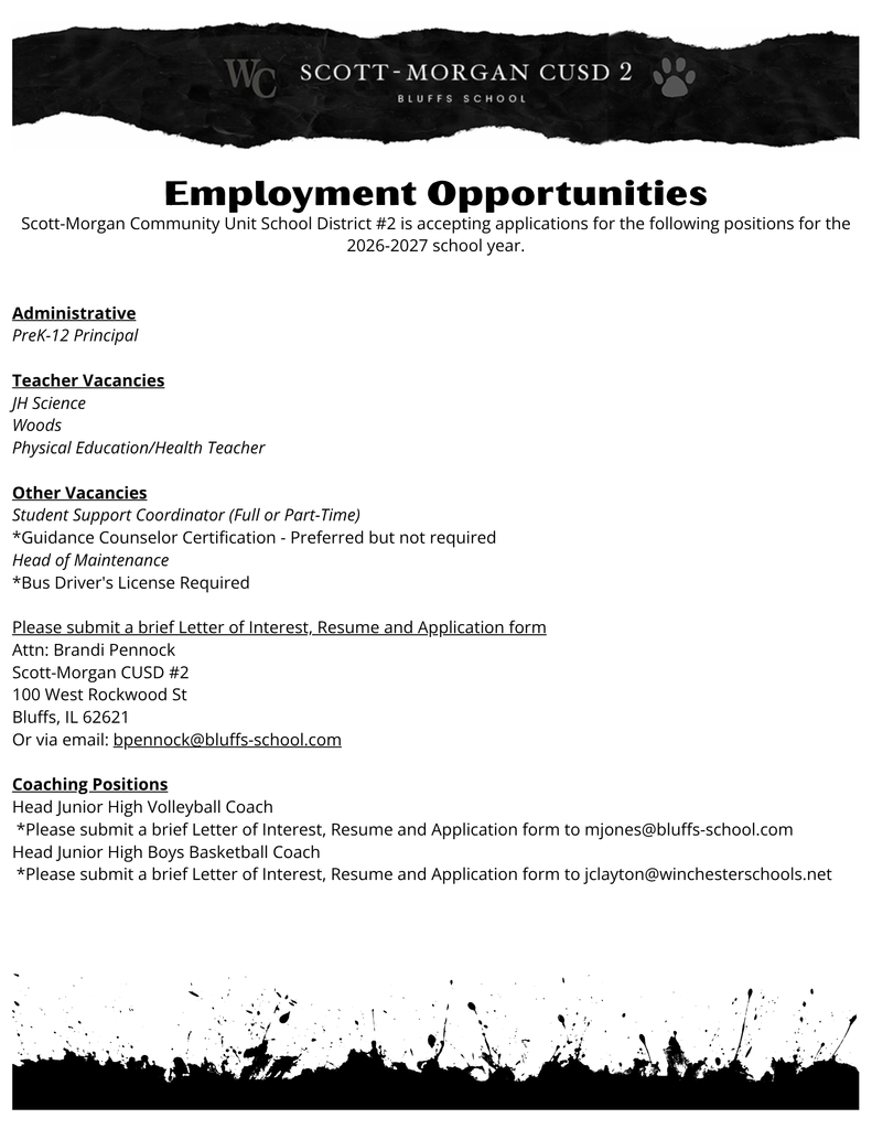 Employment Opportunities