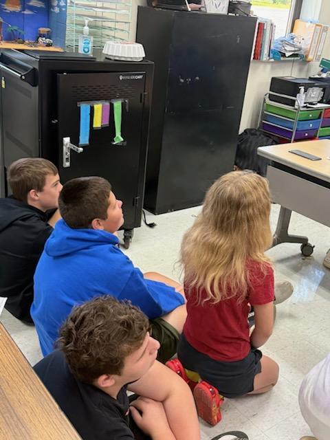 Students observing 