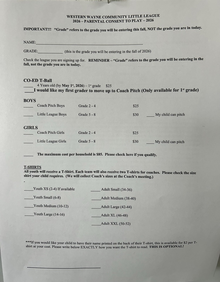 Western Wayne Little League