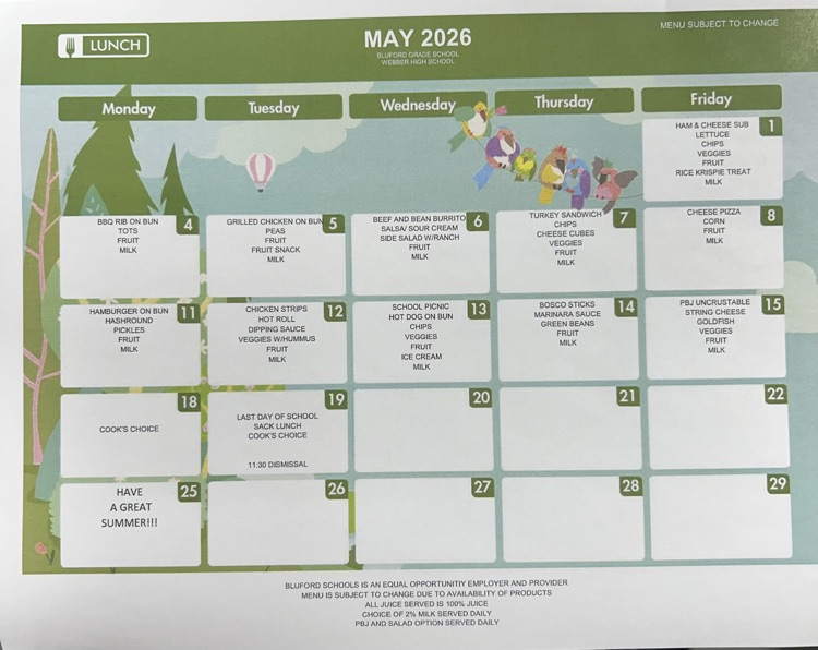 May menus