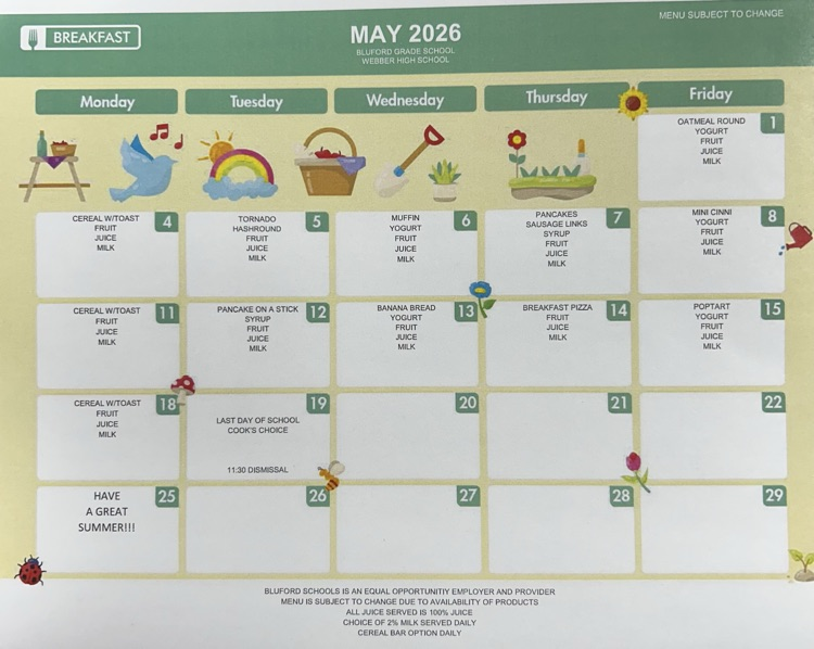 May menus