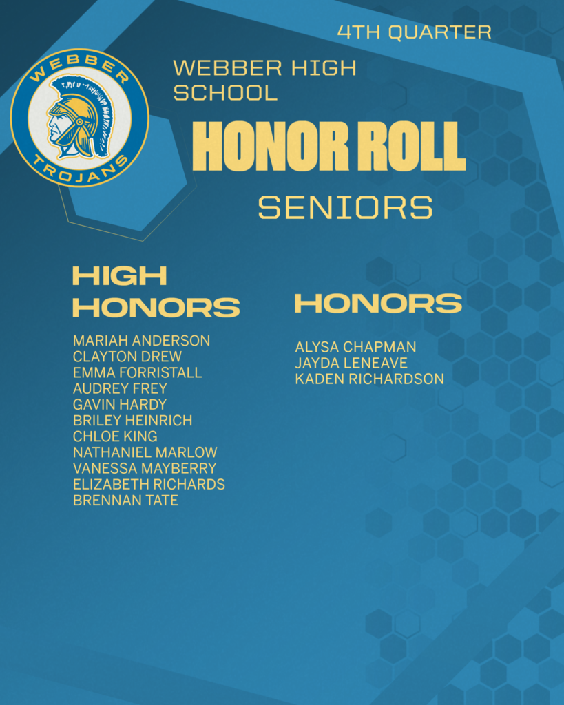 Webber High School 4th Quarter Honor Roll- Seniors