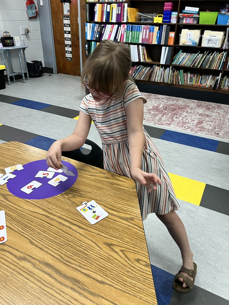 Practicing addition with a game
