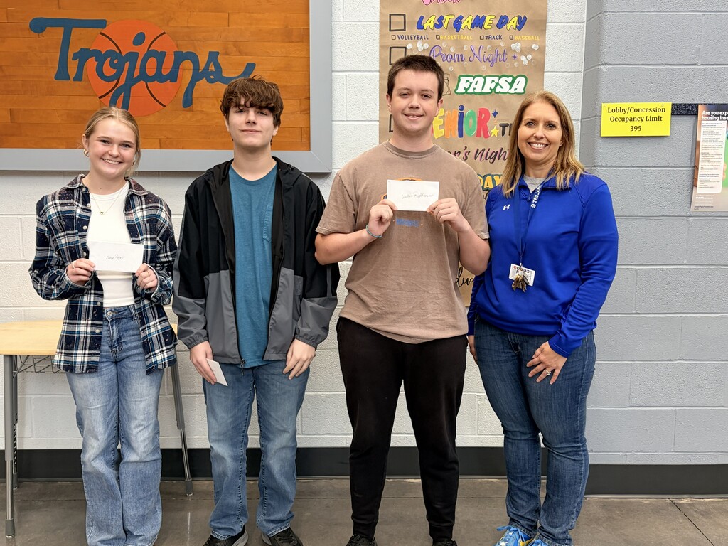 Student of the Month Award Winners: Embry Raney, Colton Wheeler and Walker Rightnowar