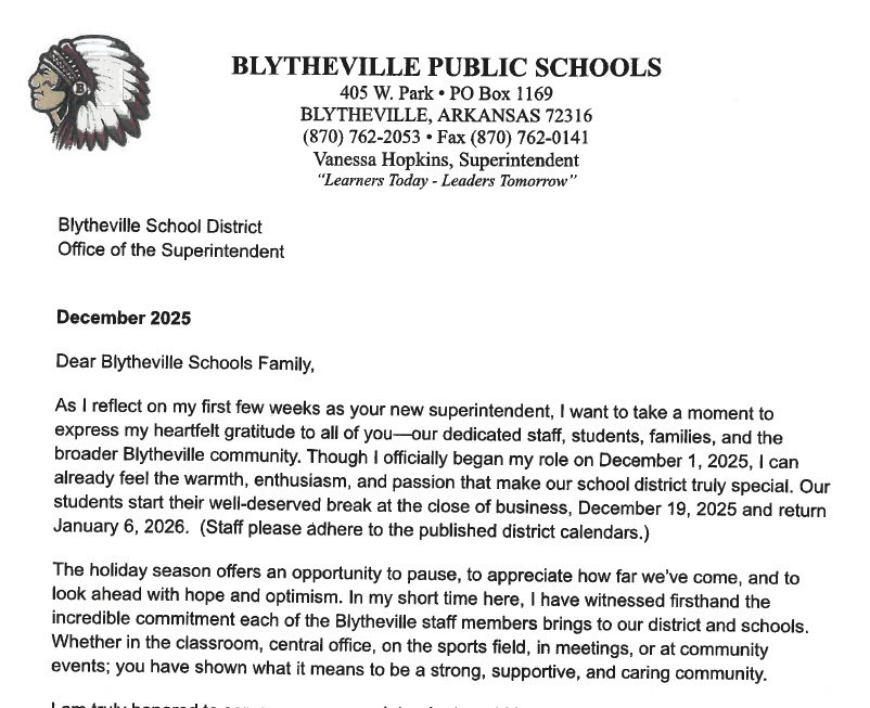 Superintendent Message 12-18-2025