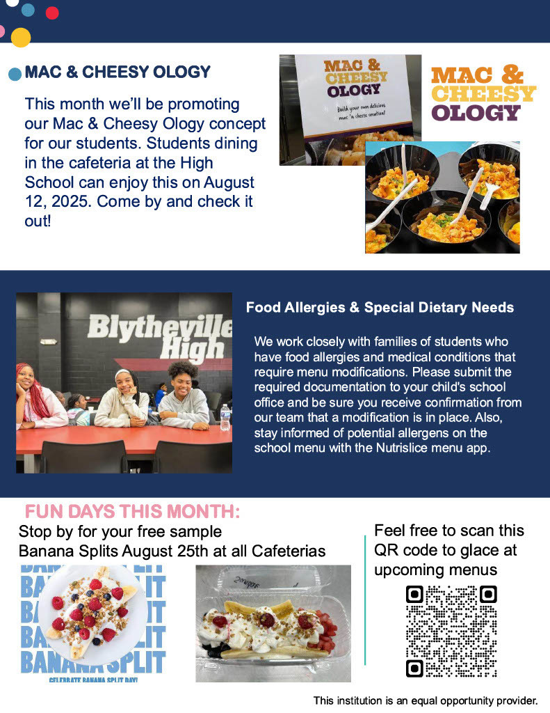 August Food Service Newsletter