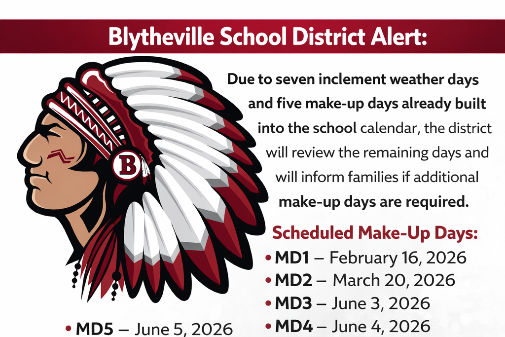 Scheduled Make-Up Days: 