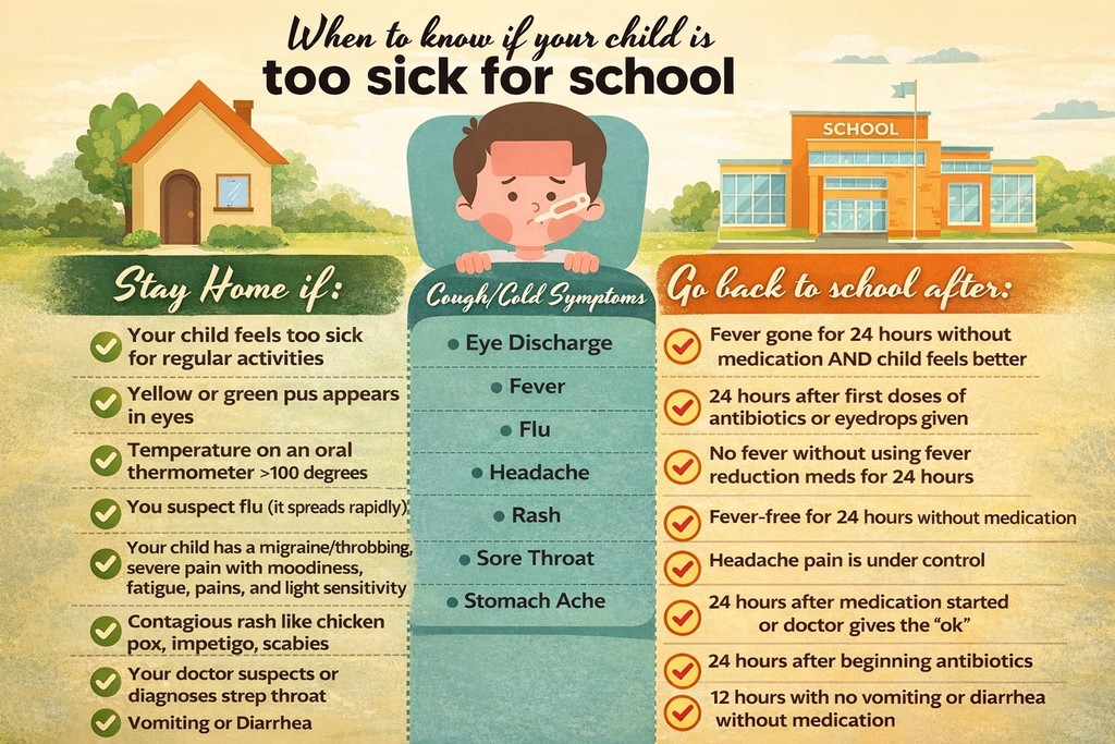 When to know if your child is too sick for school.