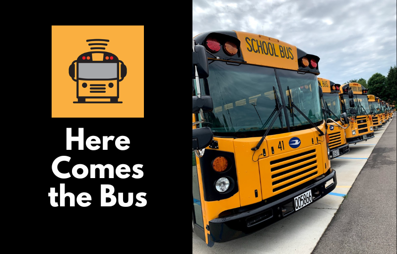 Here Comes the Bus App with school buses