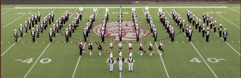 boardman marching band on the football field
