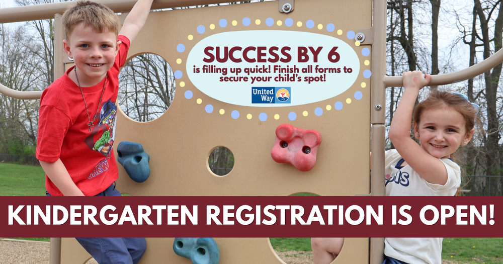 two kindergarten students climbing on the playground kindergarten registration for 2026-27 is OPEN
