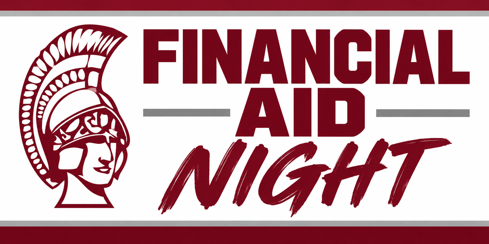 Financial Aid Night with spartan head