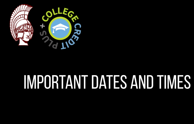 College Credity Plus Important Dates And Times
