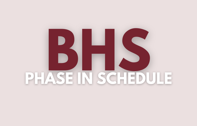 BHS Phase In Schedule Map Testing, Schedule pickup