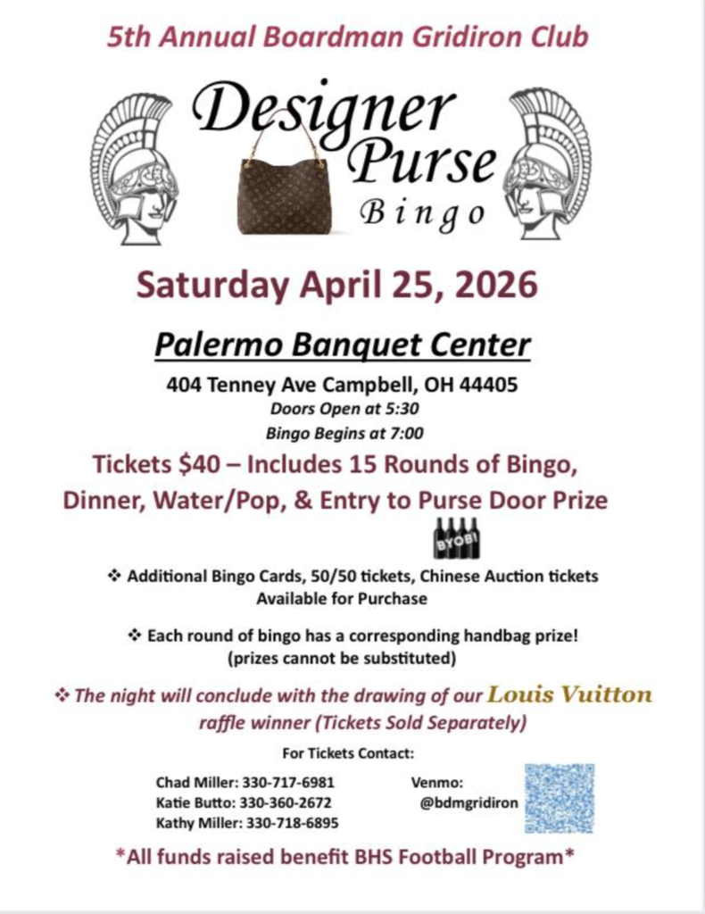 Purse Bingo April 25th