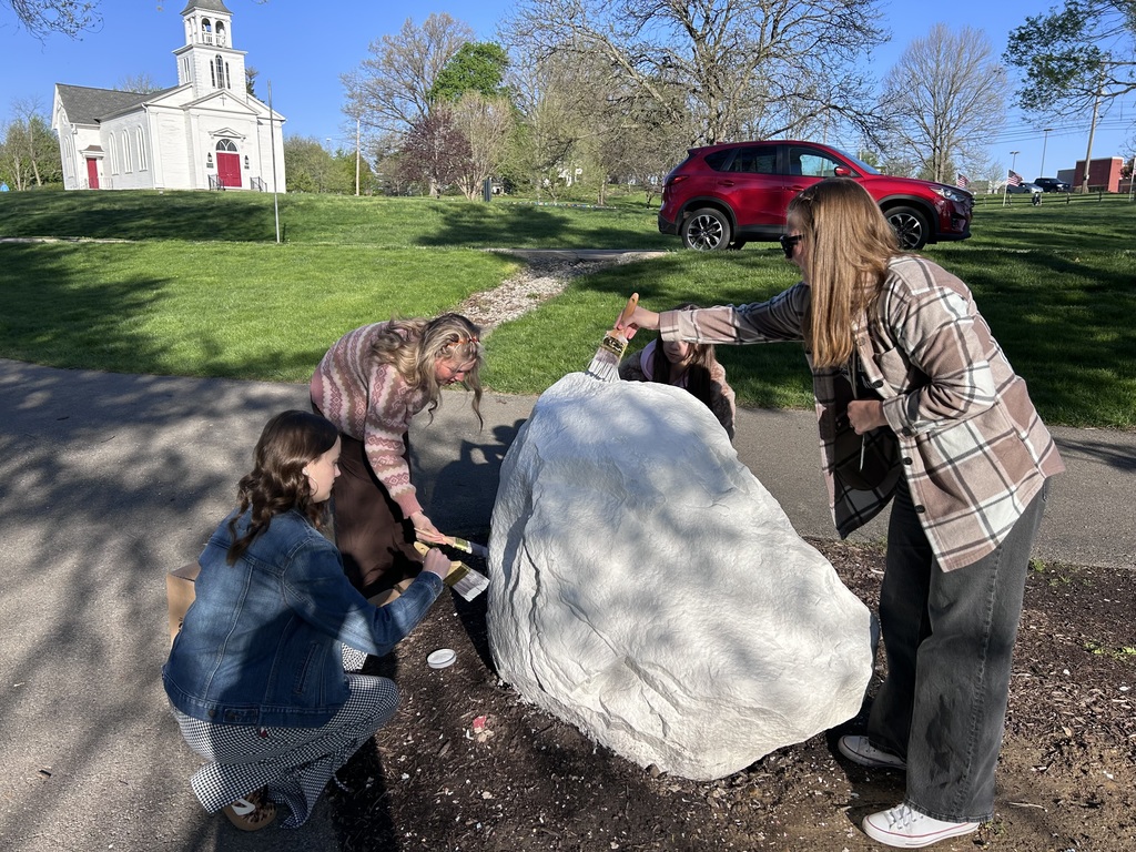 NAHS Rock Painting in Boardman Park