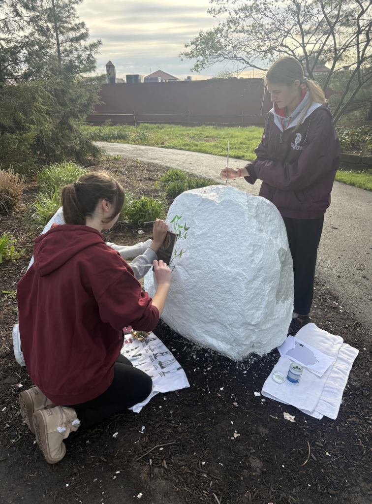 NAHS Rock Painting in Boardman Park