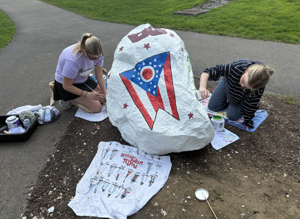 NAHS Rock Painting in Boardman Park