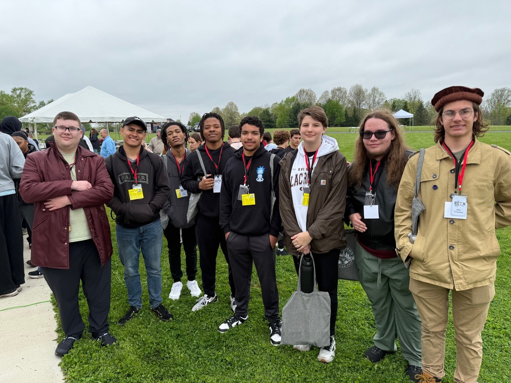 group of students at the Drone Showcase