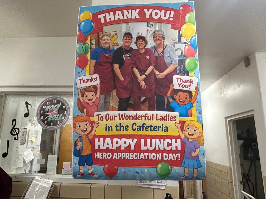 thank you poster with west lunch ladies 