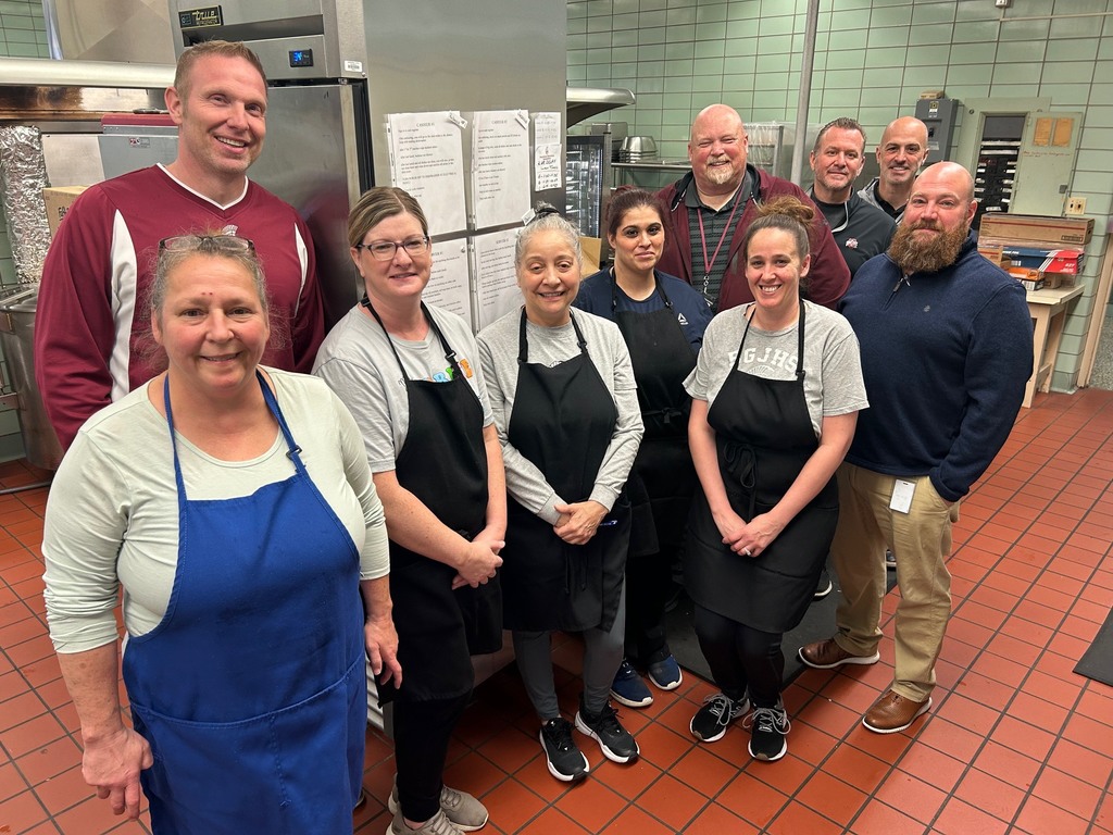 Glenwood cafeteria workers with central office team