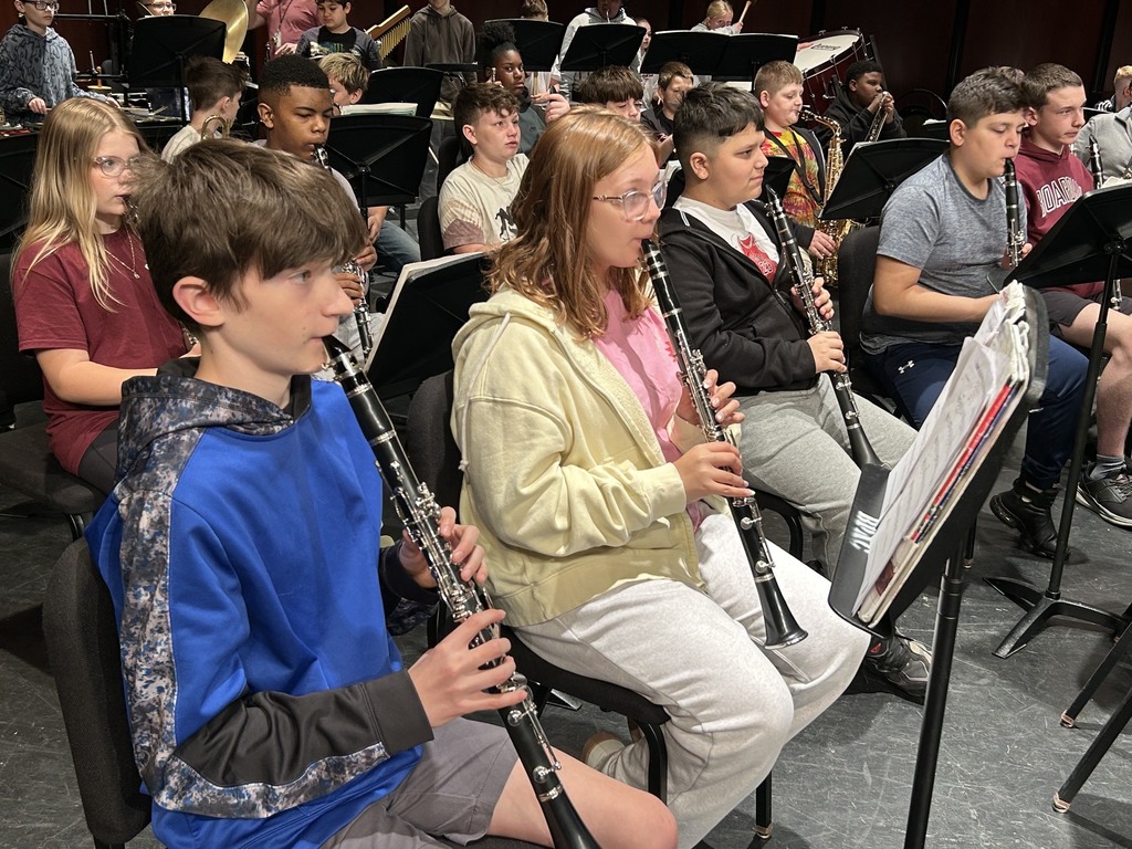 students playing clarinets