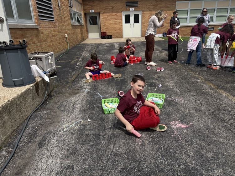 chalk, corn hole, cup game 