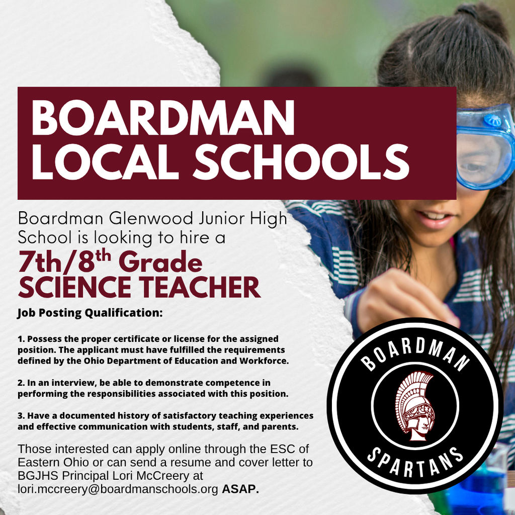 7th-8th Grade Science Position