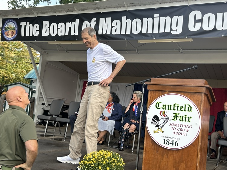 spartan Alum and NFL great Bernie Kosar at Fair Ribbon Cutting Opening Ceremony 