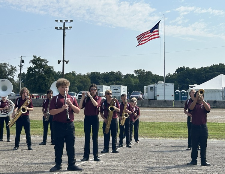 band members with American flag 
