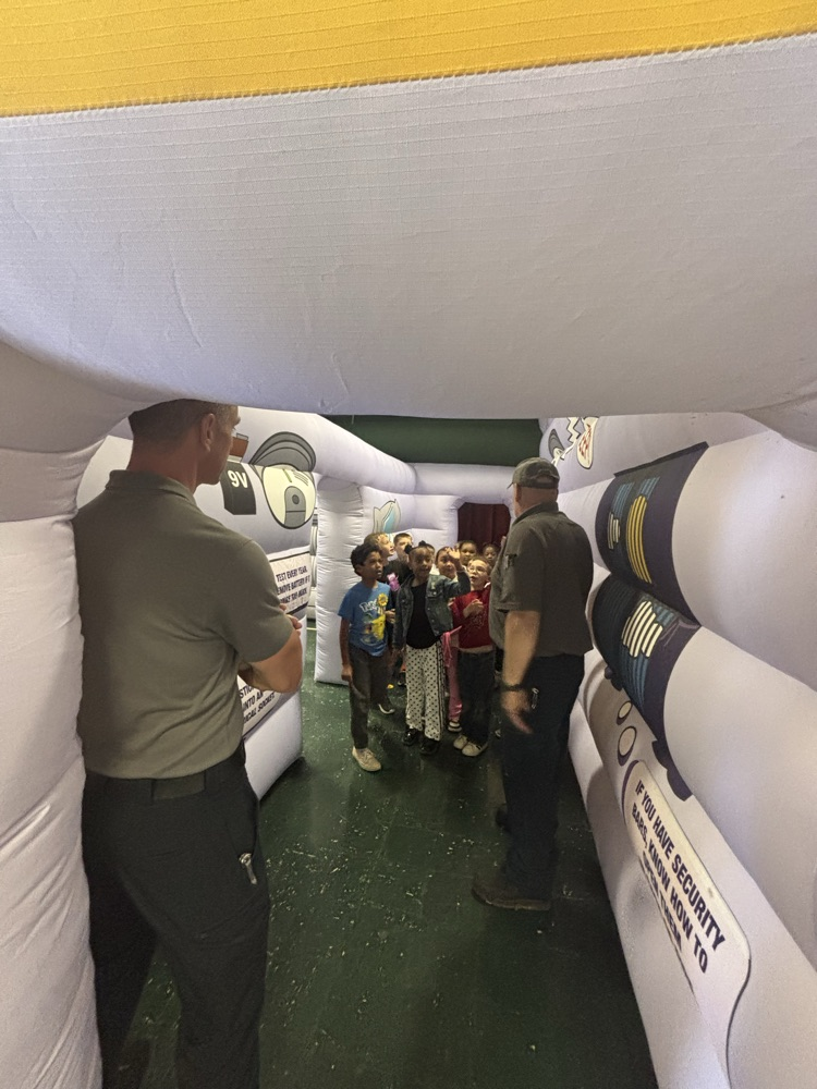 Inside the blow up house 