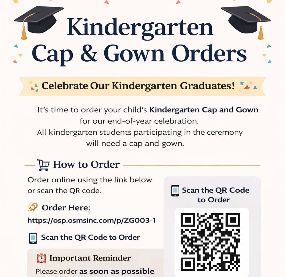 Kindergarten Cap and Gown 
