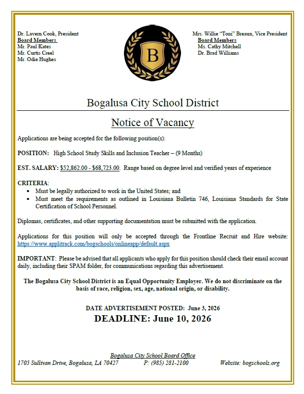 High School Study Skills and Inclusion Teacher 