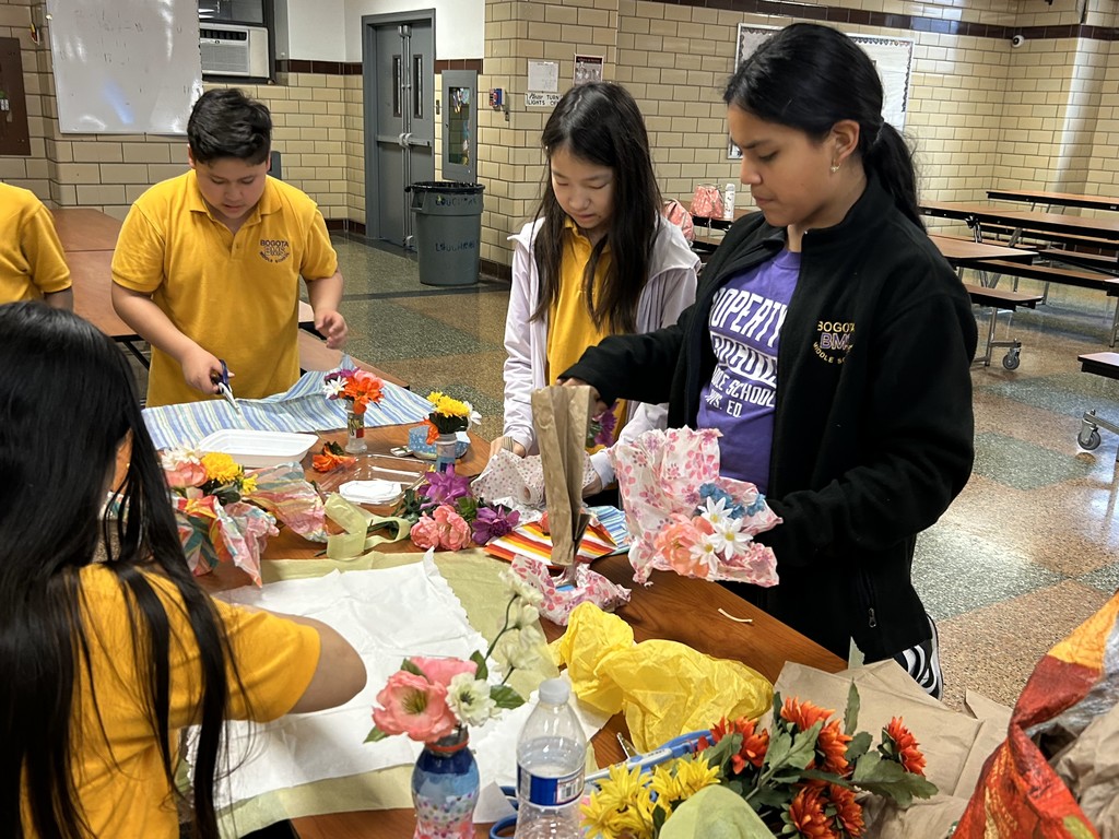 Art Club hard at work making Mother's Day gifts!