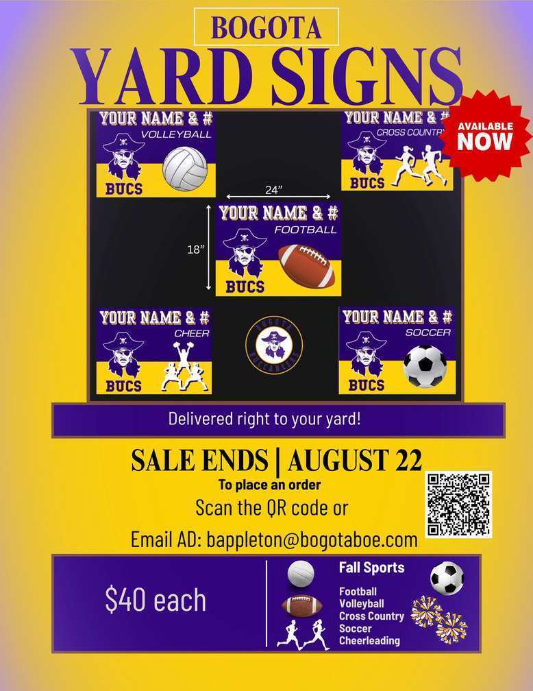 Bogota Yard Sign Sale Pamphlet