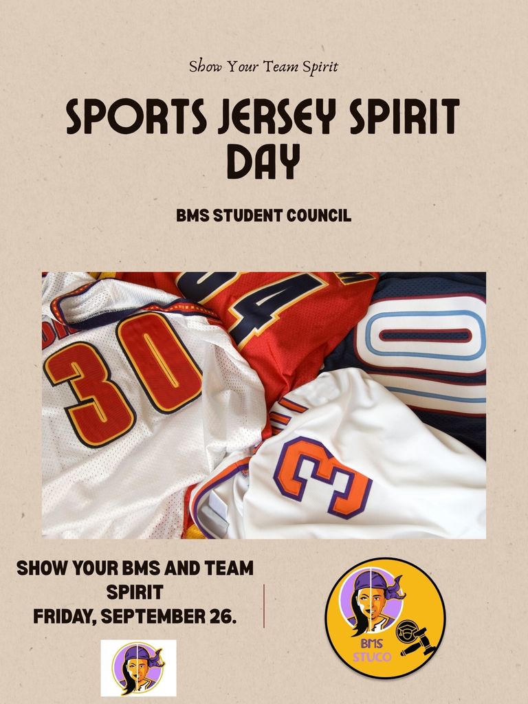 Show off your best Sports Jersey and Support Your Student Council!! SAVE THE DATE 9/26/25!!