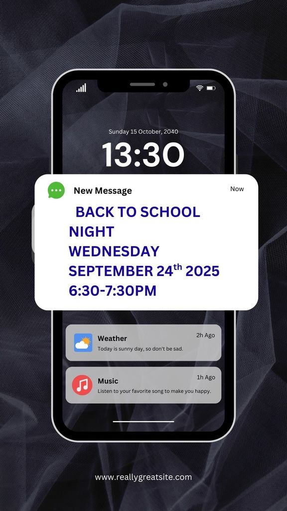 BACK TO SCHOOL NIGHT!! WEDNESDAY SEPTEMBER 23RD 2025!! 6:30PM - 7:30PM!! SEE YOU THERE!!