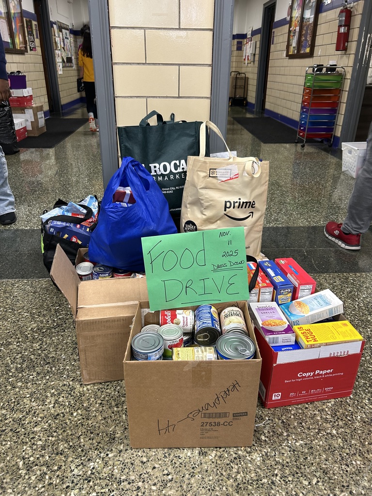 Middle School Donation to the Town Wide Food Drive!!