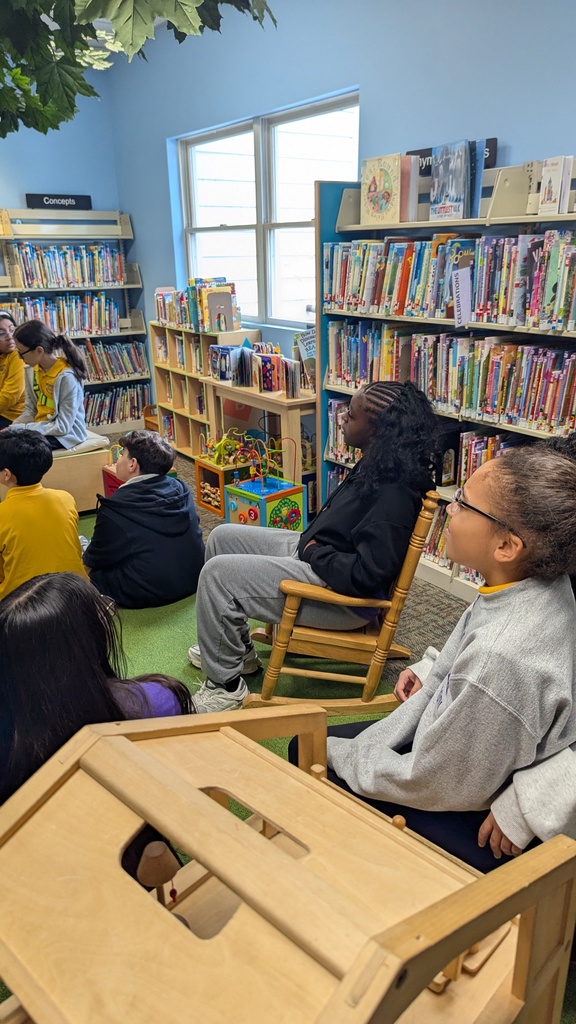 Sixth graders visited the Bogota Library today. They learned more about the library and all the services and programs it has to offer