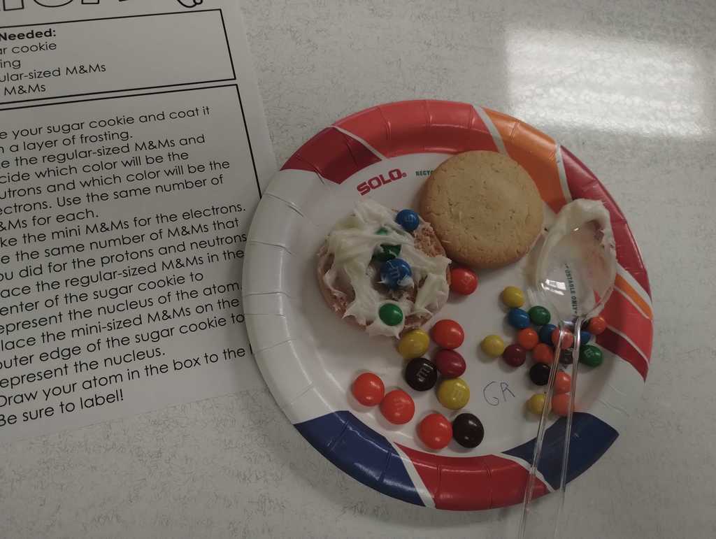 6th and 7th grade students learning about the parts of an atom!