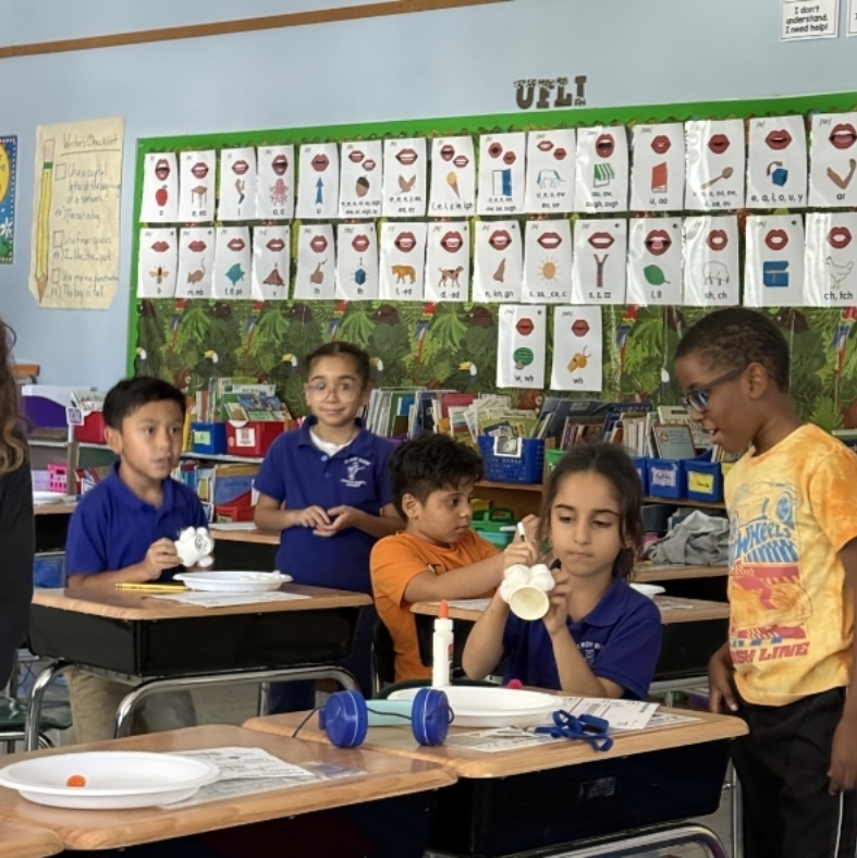 2nd grade students in Mrs. Neilsen's class created the "fluffadoo" as a hands-on model to see how seeds are dispersed! What fun!