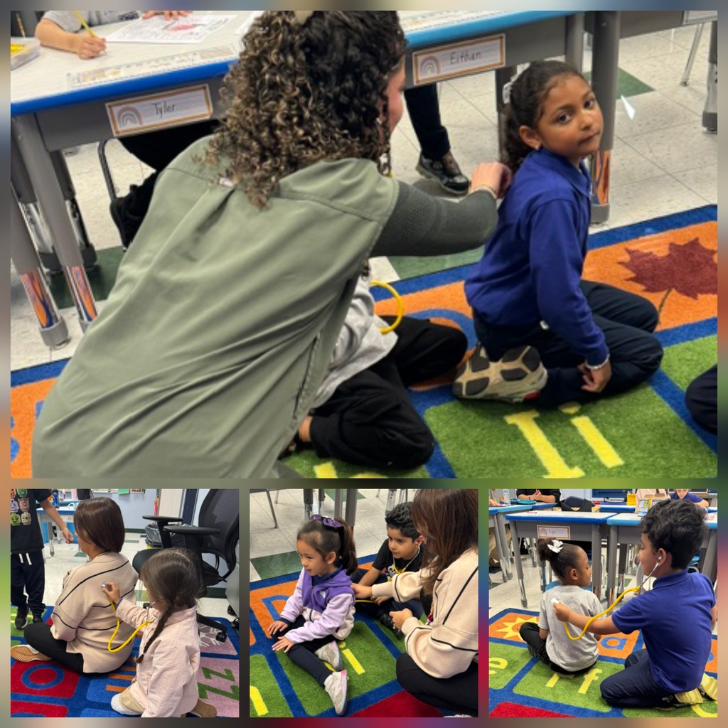 1st graders had a visit from a respiratory therapist who taught them about the importance of keeping their lungs healthy! They used a stethoscope to listen to each other’s lungs and hear their breathing. Thank you Ms. Vianna!