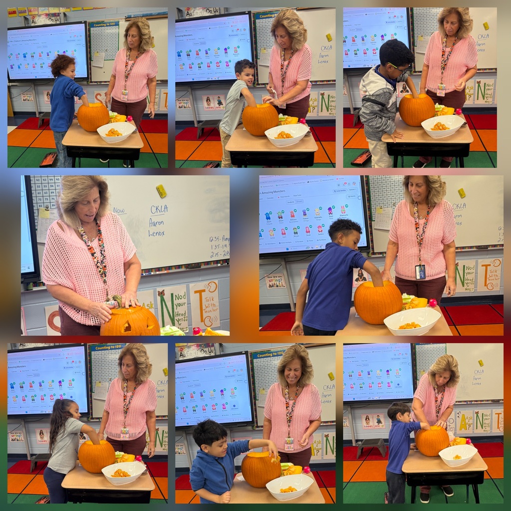 Mrs. Citakian's class carved a pumpkin to learn about the 5 senses!