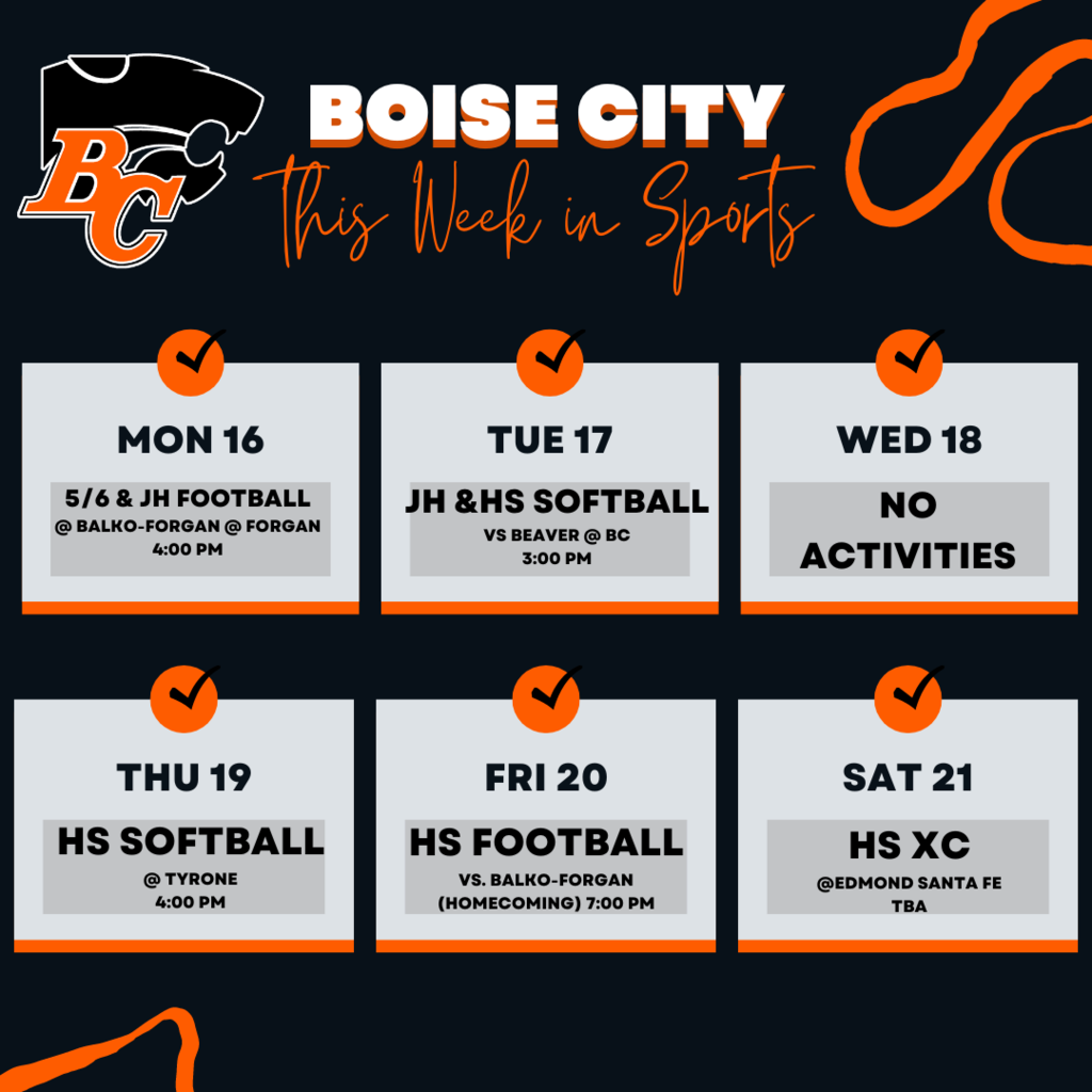 This Week In Boise City Athletics Sept.16-21